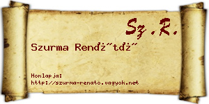 Szurma Renátó névjegykártya