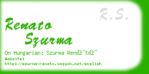 renato szurma business card